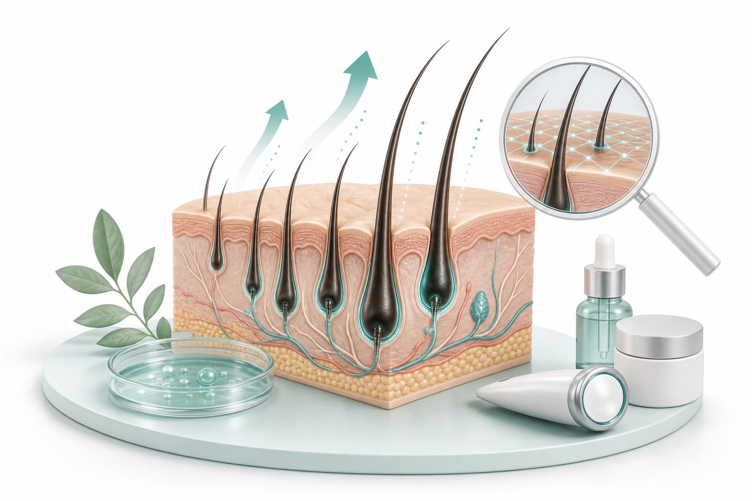 Hair Growth medical graphic